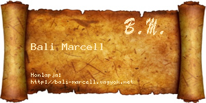 Bali Marcell névjegykártya